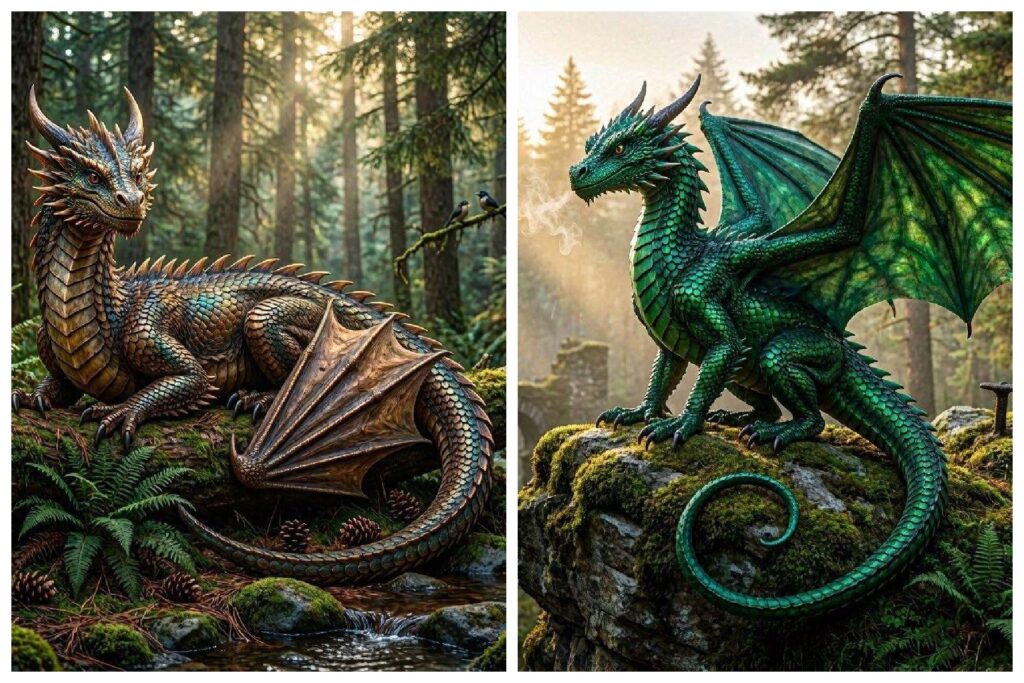 Bing Image Creator review 2026 showing AI-generated dragon images
