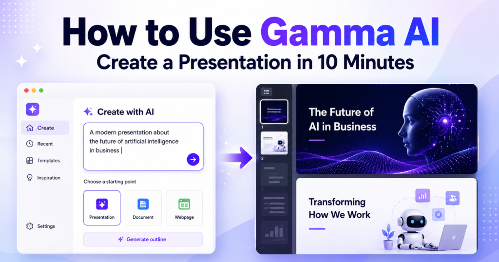 How to use Gamma AI to create a presentation in 10 minutes